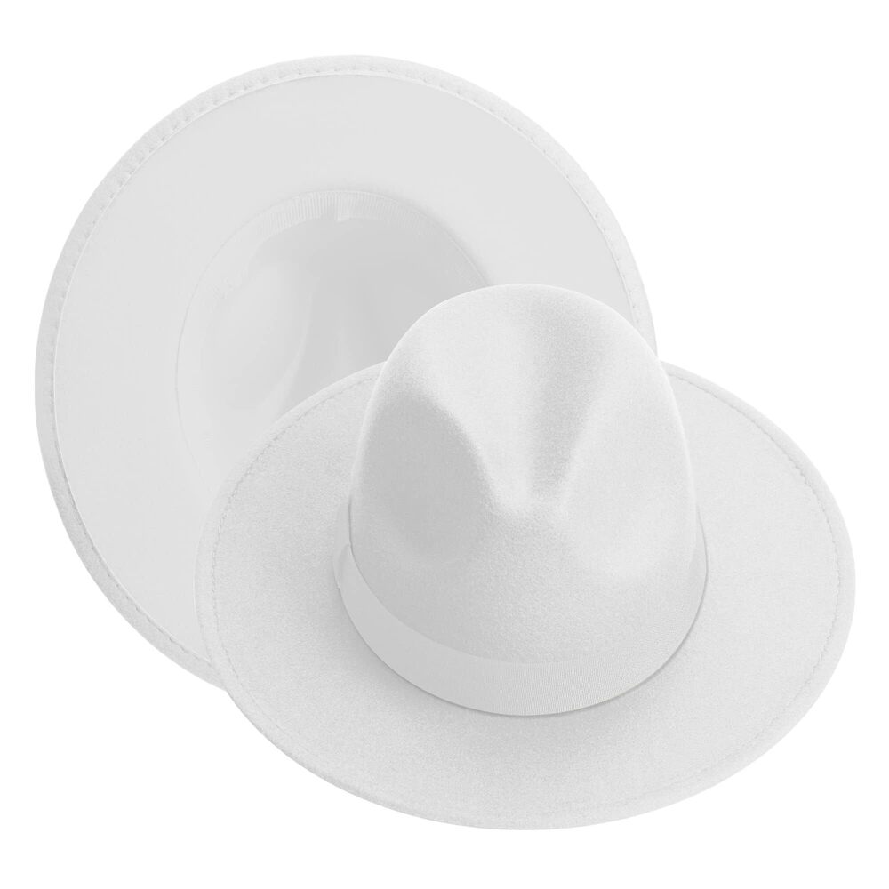 9505 Fedora Hats / Felt FedoraHats Two Tone Wide Brim Fedora Hats Rancher